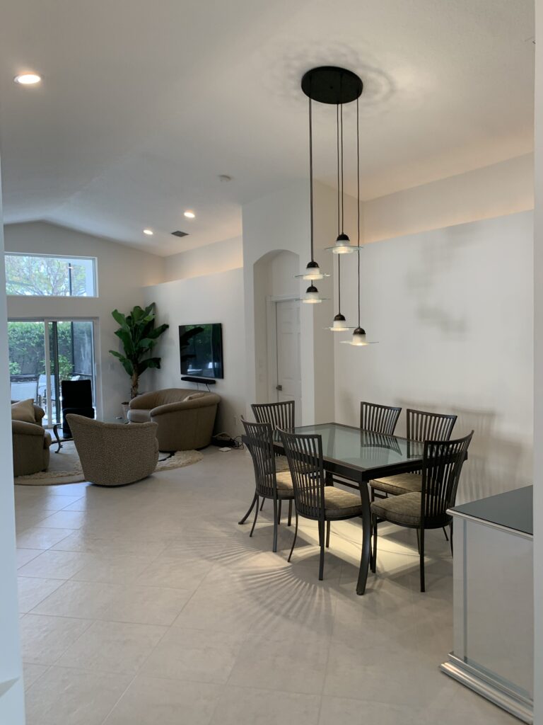 interior painting- skim coat on the walls- smooth finish